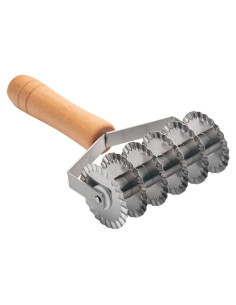 Cortador de Masa DOITOOL de Acero Inoxidable con Mango de Madera