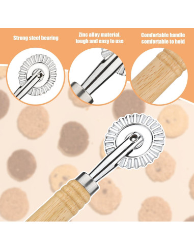 Rueda Cortadora de Masa PEUTIER 16cm con Mango de Madera