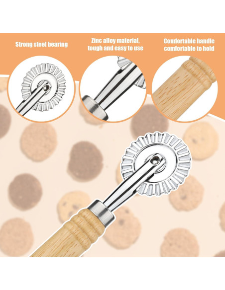 Rueda Cortadora de Masa PEUTIER 16cm con Mango de Madera