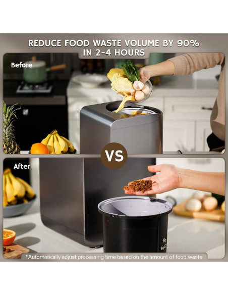 Compostador Eléctrico Airthereal Revive R500 2.5L Gris