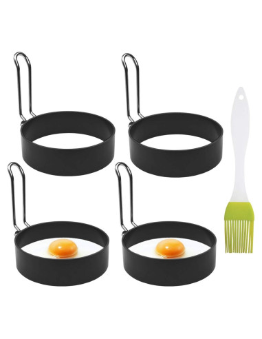 Juego de 4 Moldes de Huevos TTSAM Acero Inoxidable Antiadherente