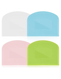 Juego de 4 Raspadores de Masa Silicona JIUZI 11.78x9.27cm