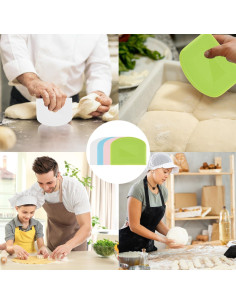 Juego de 4 Raspadores de Masa Silicona JIUZI 11.78x9.27cm 2