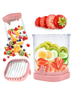 Cortador de Frutas ANSOTHIN Rosa, Taza Cortadora Manual 01