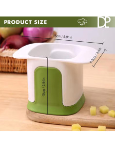 Cortador de Frutas y Verduras DELUCAP - Manual, Acero Inoxidable 2