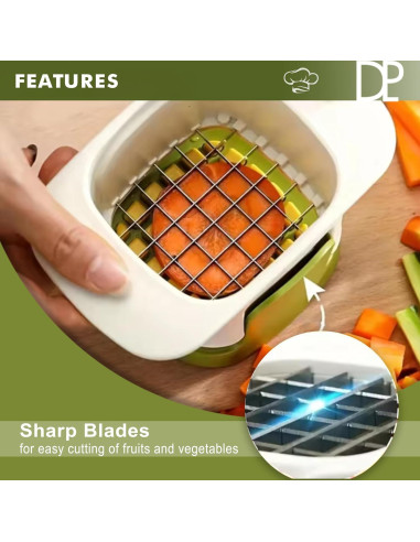 Cortador de Frutas y Verduras DELUCAP - Manual, Acero Inoxidable