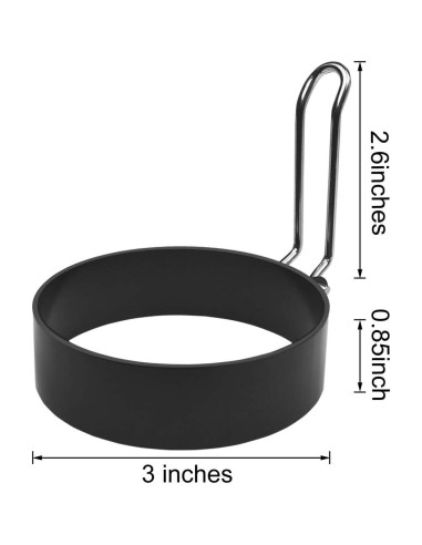 Juego de 4 Moldes de Huevos TTSAM Acero Inoxidable Antiadherente