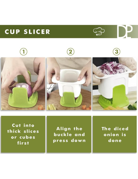 Cortador de Frutas y Verduras DELUCAP - Manual, Acero Inoxidable