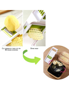 Cortador de Mandolina GProME Blanco - 5 Cuchillas Inoxidable 2
