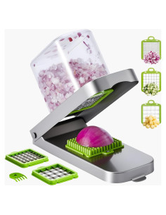 Picador de Verduras VEVOR con 3 Cuchillas de Acero Inoxidable