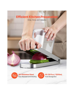 Picador de Verduras VEVOR con 3 Cuchillas de Acero Inoxidable 2