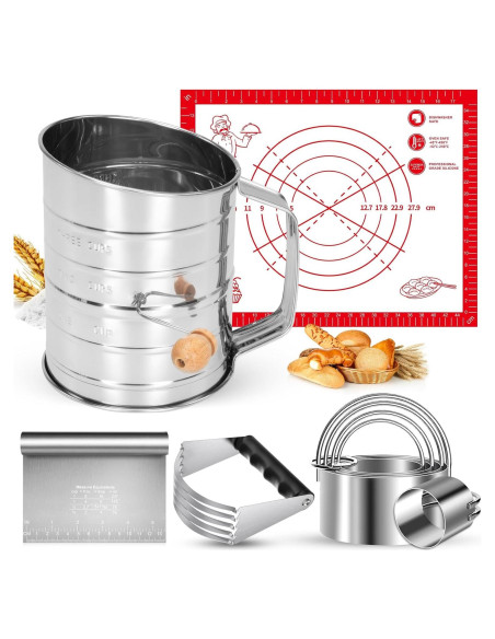 Juego de Mezclador de Pastelería ARTOSHIN 9 Piezas Acero Inoxidable