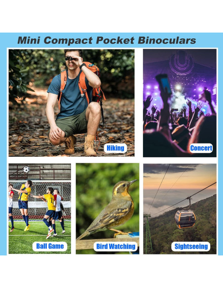 Binoculares Compactos Anourney 8x21 Plegables Ligeros