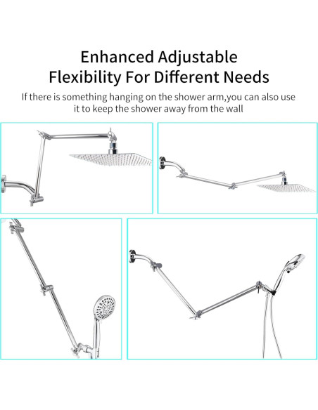 Brazo de Extensión para Ducha BSTCWCP 48.26 cm Cromo Ajustable