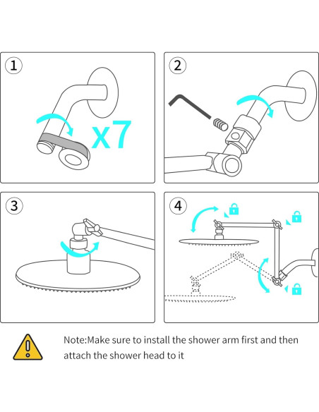 Brazo de Extensión para Ducha BSTCWCP 48.26 cm Cromo Ajustable