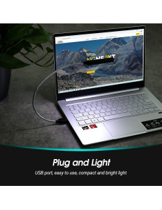 Lámpara LED USB Daffodil ULT05 - 8 LEDs Brillantes para Lectura 2