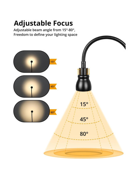 Luz de lectura LED Qeeltek con clip y 3 modos de color