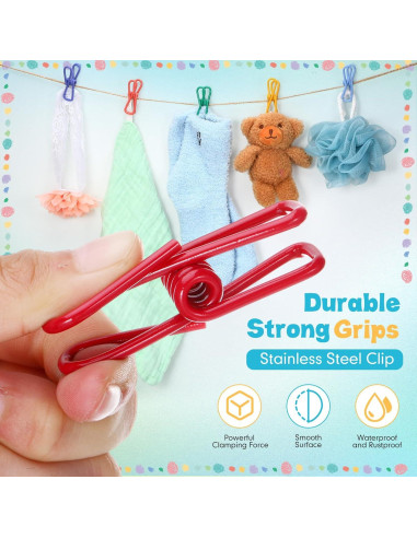 150 Clips Multicolores para Bolsas de Comida MorningRo 5.8 cm