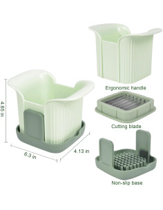 Cortador de Frutas ChezMax FS01 - Acero Inoxidable, Verde 2