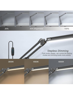 Lámpara de Escritorio LED Beetwo DL-A, 3 Modos, 10 Niveles Brillo 2