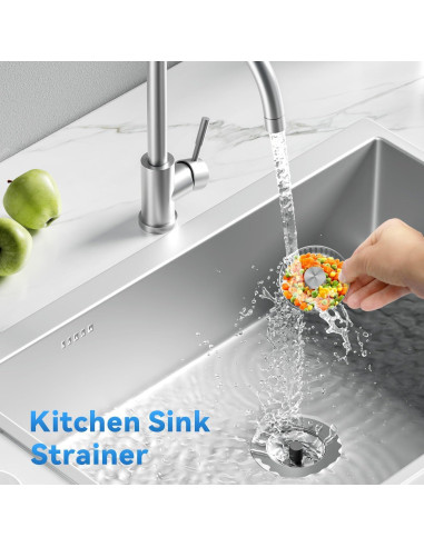 Colador de Drenaje de Fregadero JOMST 3 en 1 Acero Inoxidable