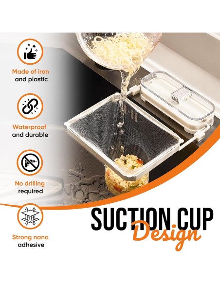 Colador Colgante EASELR para Fregadero de Cocina con 50 Bolsas Colador Colgante EASELR para Fregadero de Cocina con 50 Bolsas