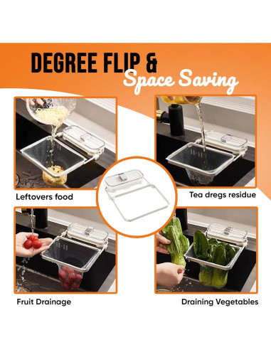 Colador Colgante EASELR para Fregadero de Cocina con 50 Bolsas