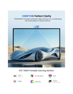Monitor Portátil UPERFECT 15.6" FHD 1080P 125% sRGB Plug & Play 2