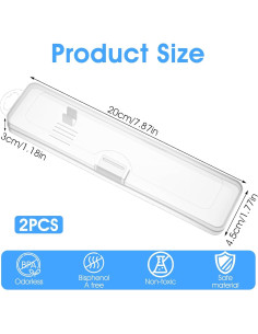 Estuche de Viaje para Cepillos de Dientes SynHHergyx 2 Piezas 2