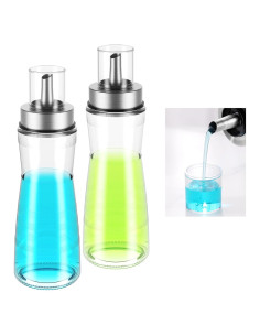 NiHome 2 Botellas de Vidrio 295ml a Prueba de Fugas con Taza