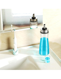 NiHome 2 Botellas de Vidrio 295ml a Prueba de Fugas con Taza 2