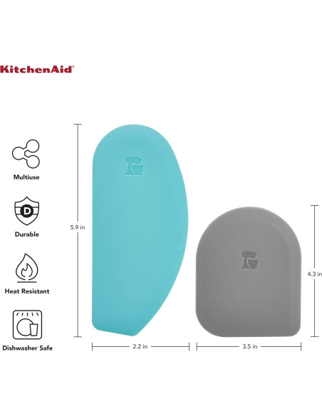 Set de 2 Raspadores de Tazón KitchenAid Silicona y Nylon