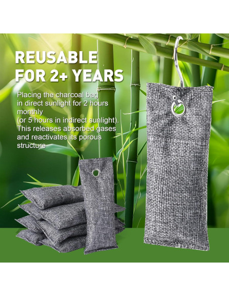 8 Pack Desodorantes de Carbón Activado TUXIYA 50g - Eliminador de Olores