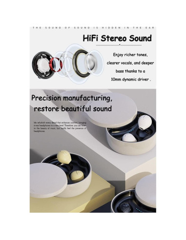 Auriculares Inalámbricos Bluetooth SZHTFX Mini Invisibles