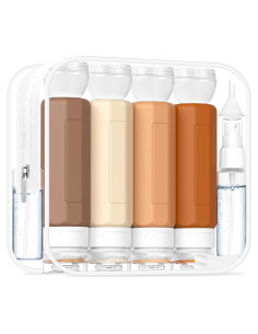 Redfly 17PCS Botellas de Viaje Silicona Aprobadas por TSA