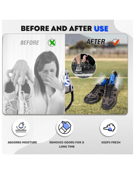 Desodorante de Zapatos Hikeen con Carbón Activado - Reutilizable Desodorante de Zapatos Hikeen con Carbón Activado - Reutilizable