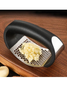 Prensa de Ajo Rocker Genérico - Cortador Ergonómico de Acero Inoxidable 2