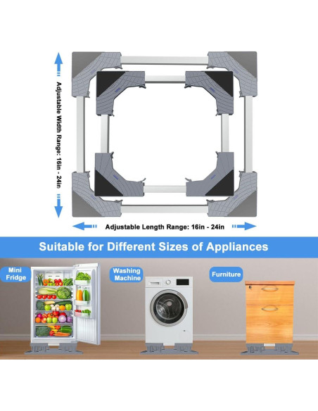 Soporte Ajustable para Mini Nevera KUPAO con Bandeja de Silicona