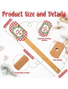 Espátulas de Silicona Patelai Navidad - 6 Piezas Multicolor 2