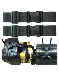 Correa de Equipaje Ajustable Monochef 2 Pcs Negra TSA