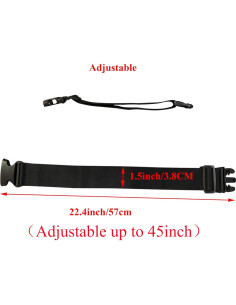 Correa de Equipaje Ajustable Monochef 2 Pcs Negra TSA 2