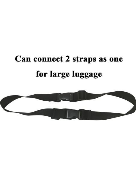 Correa de Equipaje Ajustable Monochef 2 Pcs Negra TSA