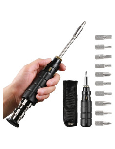 Juego de Destornillador de Carraca Flutaire 10 en 1 con Puntas