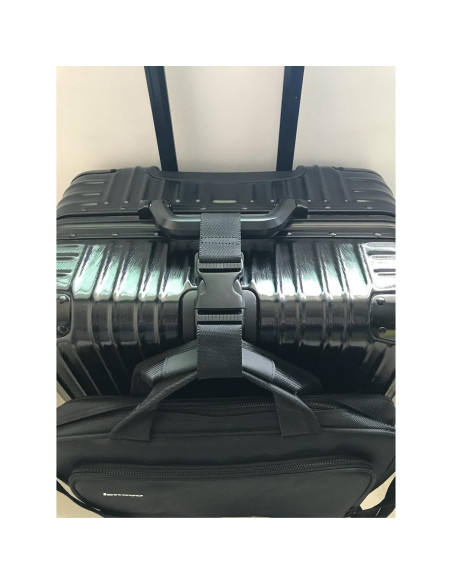 Correa de Equipaje Ajustable Monochef 2 Pcs Negra TSA