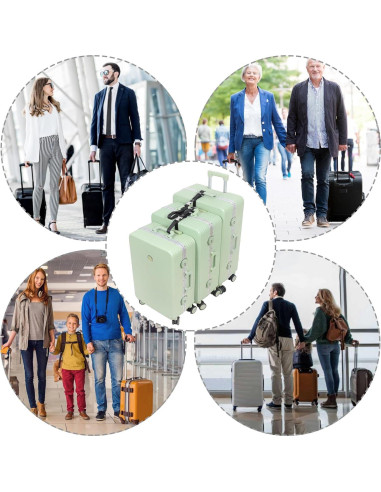 Correas de Equipaje Vividwise Ajustables 86.4-111.8 cm Negro