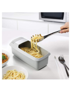 Cocinero de Pasta con Colador Zerone 30x10 cm Blanco