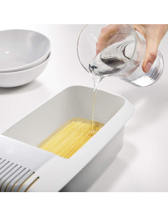 Cocinero de Pasta con Colador Zerone 30x10 cm Blanco 2