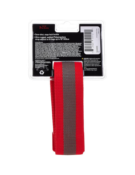 Correa de Equipaje Ajustable SwissGear WJ6188 - Rojo, 182.88 cm