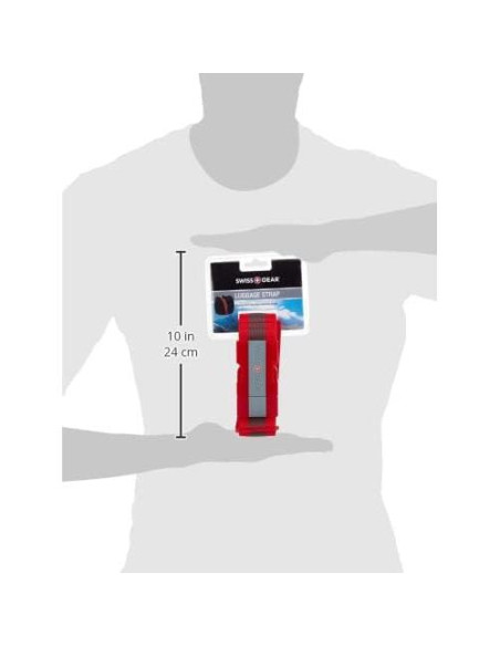 Correa de Equipaje Ajustable SwissGear WJ6188 - Rojo, 182.88 cm