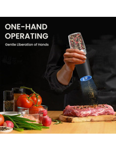 Juego de Molinillos Automáticos de Sal y Pimienta BELRIGO 2 Pcs 2